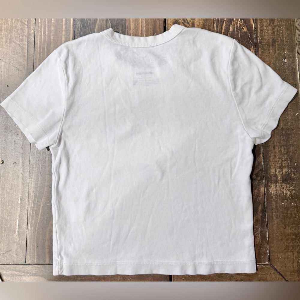 2 Women XS Tees: PS LA California White "Locally Hated" & green White Fable - Picture 3 of 14
